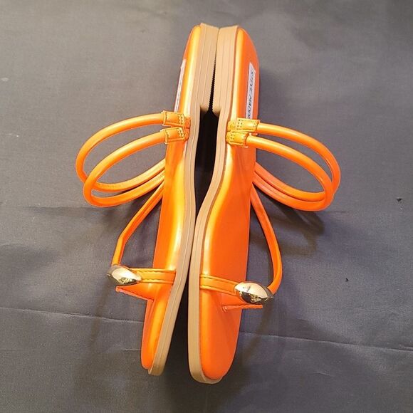 BRAND NEW STEVE MADDEN VIBANT ORANGE WOMENS SANDAL S - Picture 10 of 16